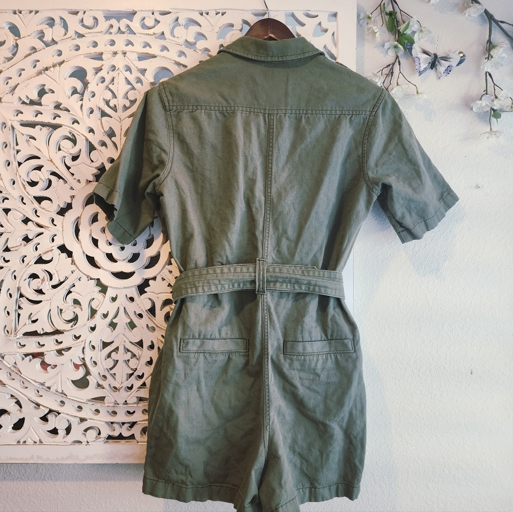 Heritage collection of Banana Republic romper Olive Color Sz 4 - Picture 13 of 15